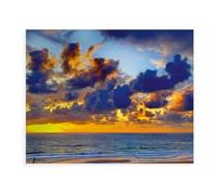 Puzzle en Papier De 1000 Pièces pour Adultes，Coucher de Soleil à De Koog，Jouets De Décompression Éducatifs Et Intellectuels, Jeux Familiaux Amusants pour Enfants（38x26cm）-AW25