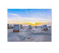 Puzzle en Papier De 1000 Pièces pour Adultes，Coucher de Soleil sur la Plage，Jouets De Décompression Éducatifs Et Intellectuels, Jeux Familiaux Amusants pour Enfants（50x70cm）-AF1