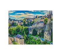 Puzzle en Papier De 1000 Pièces pour Adultes，Luxembourg，Jouets De Décompression Éducatifs Et Intellectuels, Jeux Familiaux Amusants pour Enfants（38x26cm）-E25