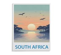 Puzzle en Papier De 1000 Pièces pour Adultes，Poster de Voyage Vintage Afrique du Sud，Jouets De Décompression Éducatifs Et Intellectuels, Jeux Familiaux Amusants pour Enfants（50x70cm）-B1