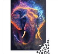Puzzle en Papier de 1000 pièces pour Adultes, Puzzle carré éléphant étoile pour Enfants, Jeux en Famille, Cadeau de Noël, 38 x 26 cm / 1000 pièces