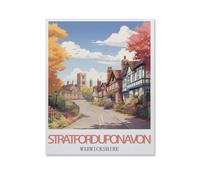 Puzzle en Papier De 1000 Pièces pour Adultes，Stratford-Upon-Avon, Warwickshire，Jouets De Décompression Éducatifs Et Intellectuels, Jeux Familiaux Amusants pour Enfants（38x26cm）-HU87