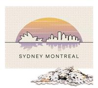 Puzzle en Papier de 1000 pièces représentant Les panoramas de Sydney et Montréal, Puzzle carré pour Adultes, Jeux en Famille, Cadeau de Noël, 38 x 26 cm / 1000 pièces