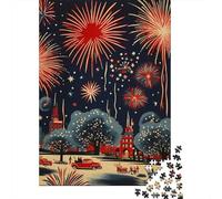 Puzzle en papier de feu d'artifice pour adultes et adolescents, 1000 pièces (38 x 26 cm)