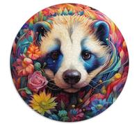 Puzzle en Papier Fleurs de Blaireau à Miel pour Adultes, 1 000 pièces, Jeu de réflexion pour Adolescents, Cadeau de Vacances idéal 67,5 x 67,5 cm