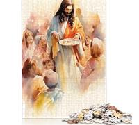Puzzle en Papier Jésus nourrissant Les pauvres, 1 000 pièces, pour Adultes, Cadeaux de Noël, Jeu éducatif, défi, 1 000 pièces (75 x 50 cm)