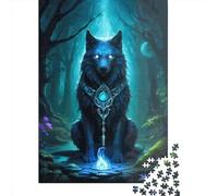 Puzzle en papier Magic Wolf de 1000 pièces pour adultes Puzzle adulte 1000 pièces Jeux éducatifs 1000 pièces (38x26 cm)