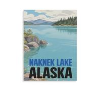 Puzzle en Papier，Naknek Lake Alaska，1000 Pièces Puzzles Jeu De Jouets Interactifs, Scies Sauteuses Classiques（50x70cm）-HM36