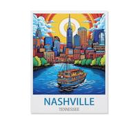 Puzzle en Papier，Nashville Tennessee，1000 Pièces Puzzles Jeu De Jouets Interactifs, Scies Sauteuses Classiques（38x26cm）-Q74