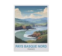 Puzzle en Papier,Pays Basque Nord-France,Jigsaw Puzzles 1000 Pièces, pour Adulte Et Enfant Jouet Éducatif Peinture Murale Décor À La Maison(38x26cm)-GM9