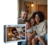 Puzzle en papier personnalisé de 500 pièces, comme un cadeau unique pour les amis, les mères, les pères, Noël, Thanksgiving, les vacances, les anniversaires et les mariages.