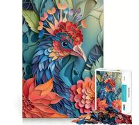 Puzzle en Papier Plat Paon pour Adultes, 1000 pièces, Logic Boost Toy Group Joy Premium Edge, Surprise d'anniversaire (50x75cm)