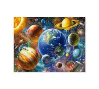 Puzzle en Papier pour Adultes 1000 Pièces Art DIY Puzzle，système Solaire，Créatif Cadeau Unique Personnalité Jeu Adulte Enfant Puzzle Jouet（50x70cm）-B55