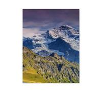 Puzzle en Papier pour Adultes 1000 Pièces ，Panorama Alpin avec Jungfrau, Mönch, Face Nord de l’Eiger et Männlichen, Suisse，Créatif Cadeau Unique Personnalité Jeu Adulte Enfant Puzzle Jouet-G35