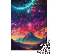 Puzzle en Papier pour Adultes Volcans_Ciel_Vivant_, 1000 Pièces, Puzzle Rectangulaire, Jeu de Développement Intellectuel, 1000 Pièces (38x26cm)