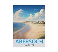 Puzzle en Papier pour Enfants 1000 Pièces，Abersoch, Pays de Galles，Mots Croisés Jeu Moderne Accueil Décoration Cadeau Unique（38x26cm）-I24