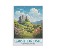 Puzzle en Papier pour Enfants 1000 Pièces,Château de Llansteffan Comté de Carmarthenshire,Mots Croisés Jeu Moderne Accueil Décoration Cadeau Unique(50x70cm)-GT34