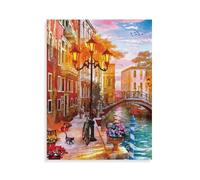 Puzzle en Papier pour Enfants 1000 Pièces，Coucher de Soleil sur Venise，Créatif Mots Croisés Jeu Moderne Accueil Décoration Cadeau Unique（50x70cm）-AO50