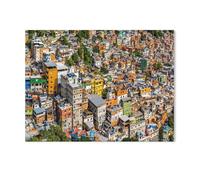 Puzzle en Papier pour Enfants 1000 Pièces，Favela de Rocinha, Rio de Janeiro，Mots Croisés Jeu Moderne Accueil Décoration Cadeau Unique（50x70cm）-L38