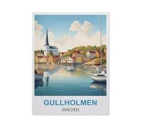 Puzzle en Papier pour Enfants 1000 Pièces，Gullholmen, Suède，Mots Croisés Jeu Moderne Accueil Décoration Cadeau Unique（50x70cm）-S10