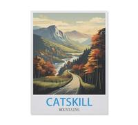 Puzzle en Papier pour Enfants 1000 Pièces，Montagnes des Catskill New York，Mots Croisés Jeu Moderne Accueil Décoration Cadeau Unique（50x70cm）-IF43