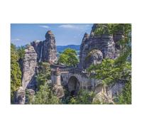 Puzzle en Papier pour Enfants 1000 Pièces，Pont de la Bastei en Suisse saxonne，Mots Croisés Jeu Moderne Accueil Décoration Cadeau Unique（38x26cm）-AG87