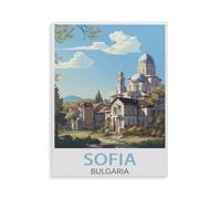 Puzzle en Papier pour Enfants 1000 Pièces，Sofia Bulgarie，Mots Croisés Jeu Moderne Accueil Décoration Cadeau Unique（50x70cm）-HG55