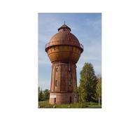 Puzzle en Papier pour Enfants 1000 Pièces，Tour d’Eau à Cottbus，Mots Croisés Jeu Moderne Accueil Décoration Cadeau Unique（38x26cm）-AU90