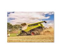 Puzzle en Papier Puzzle Adulte 1000 Pièces，Moissonneuse agricole，Décor À La Maison Dessin Animé Paysage Jeu De Décompression Cerveau Défi Difficulté Jouet Éducatif pour Enfants Puzzle （52x38cm）-G13