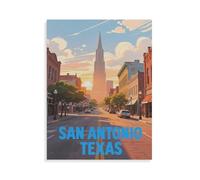 Puzzle en Papier Puzzle Adulte 1000 Pièces，San Antonio Texas，Décor À La Maison Dessin Animé Paysage Jeu De Décompression Cerveau Défi Difficulté Jouet Éducatif pour Enfants Puzzle （50x70cm）-HK75