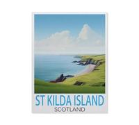 Puzzle en Papier Puzzle Personnalisé Puzzle Classique，Île de St Kilda, Écosse，Puzzle 1000 Pièces Ensembles De Puzzle pour La Famille Jeux Éducatifs Cadeau Intéressant（50x70cm）-K66