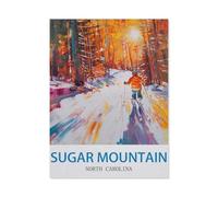 Puzzle en Papier Puzzle Personnalisé Puzzle Classique，Sugar Mountain, Caroline du Nord,Puzzle 1000 Pièces Ensembles De Puzzle pour La Famille Jeux Éducatifs Cadeau Intéressant（38x26cm）-O12