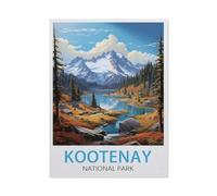 Puzzle en Papier Puzzles Classiques 1000 Pièces,Affiche de Voyage de Kootenay,Jigsaw Jeu Éducatif Intellectuel Difficile Et Défi Cadeau(38x26cm)-AU97
