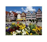 Puzzle en Papier Puzzles Classiques 1000 Pièces，Place du marché à Bad Urach，Jigsaw Jeu Éducatif Intellectuel Difficile Et Défi Cadeau（50x70cm）-AV86