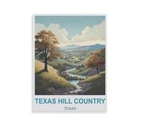 Puzzle en Papier Puzzles Classiques 1000 Pièces，Texas Hill Country Texas，Jigsaw Jeu Éducatif Intellectuel Difficile Et Défi Cadeau（38x26cm）-HI83