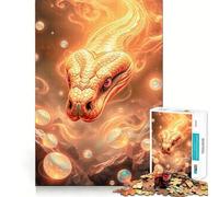 Puzzle en Pierre Serpent Opale pour Adultes, 1000 pièces, stimule la mémoire, Offre des Moments de détente et de Plaisir, et présente des Bords précis Un Joli Cadeau (50x75cm)