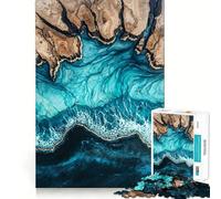 Puzzle en résine L'Étreinte de l'Océan pour Adolescents, 1000 pièces, renforce Les Souvenirs, évoque des Moments de Paix, qualité supérieure, Cadeau Classique (38x26cm)