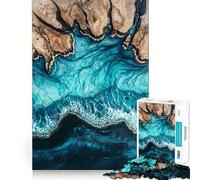 Puzzle en résine L'Étreinte de l'Océan pour Adolescents, 1000 pièces, renforce Les Souvenirs, évoque des Moments de Paix, qualité supérieure, Cadeau Classique (38x52cm)