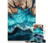 Puzzle en résine L'Étreinte de l'Océan pour Adultes, 1000 pièces, 50x75cm, Rappel, Moment paisible, Découpe serrée, Liste de souhaits du Père Noël