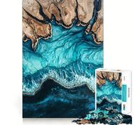 Puzzle en résine L'Étreinte de l'Océan pour Adultes, 1000 pièces, 50x75cm, Rappel, Moment paisible, Découpe serrée, Liste de souhaits du Père Noël