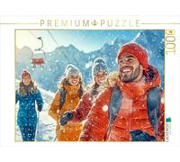 Puzzle · en Route pour la télécabine et la Prochaine Descente | 1000 pièces · Format assemblé 64 × 48 cm · CALVENDO Puzzle