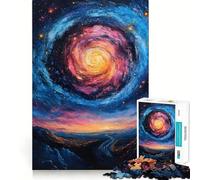 Puzzle en Spirale représentant Une Galaxie, 1000 pièces, pour Adultes Jeu de logique Pure, Anti-Stress, découpe Nette, idéal pour Les vœux du Père Noël 38x52cm
