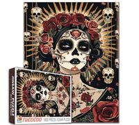 Puzzle en sucre 1000 pièces Beautiful Woman Puzzles pour adultes Four Day of The Dead Art Jigsaw Puzzles pour activités familiales difficiles Jeux DIY Puzzle fait à la main pour la décoration murale