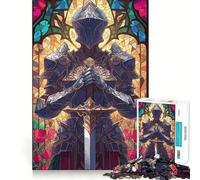 Puzzle en Verre Paladin Warrior 1000 pièces, Jeu d'intelligence et de Relaxation, pièce de Collection découpée avec précision (38x26cm)
