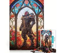 Puzzle en Verre Paladin Warrior pour Adultes, 1000 pièces, pour stimuler la mémoire, se détendre et s'amuser Finitions précises Un (50x75cm)