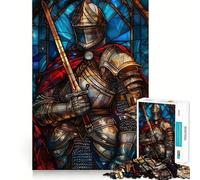 Puzzle en vitrail Chevalier Paladin pour Adolescents, 1000 pièces, Jouet intellectuel, détente et Bien-être, découpe de qualité, Cadeau de Saison (50x75cm)