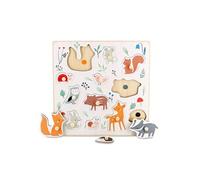 Vilac – Encastrement en bois Les Animaux de la forêt (Sarah Betz) – Montessori, motricité