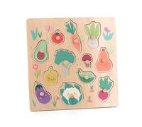 Puzzle Encastrement Boutons bois - Légumes