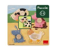 Puzzle encastrement en bois : Les animaux de la ferme
