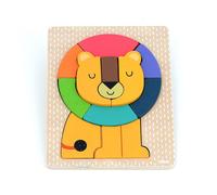 Vilac - Puzzle d'encastrement Lion Andy Westface - Bois, jouet d'éveil, Montessori, 2 ans+